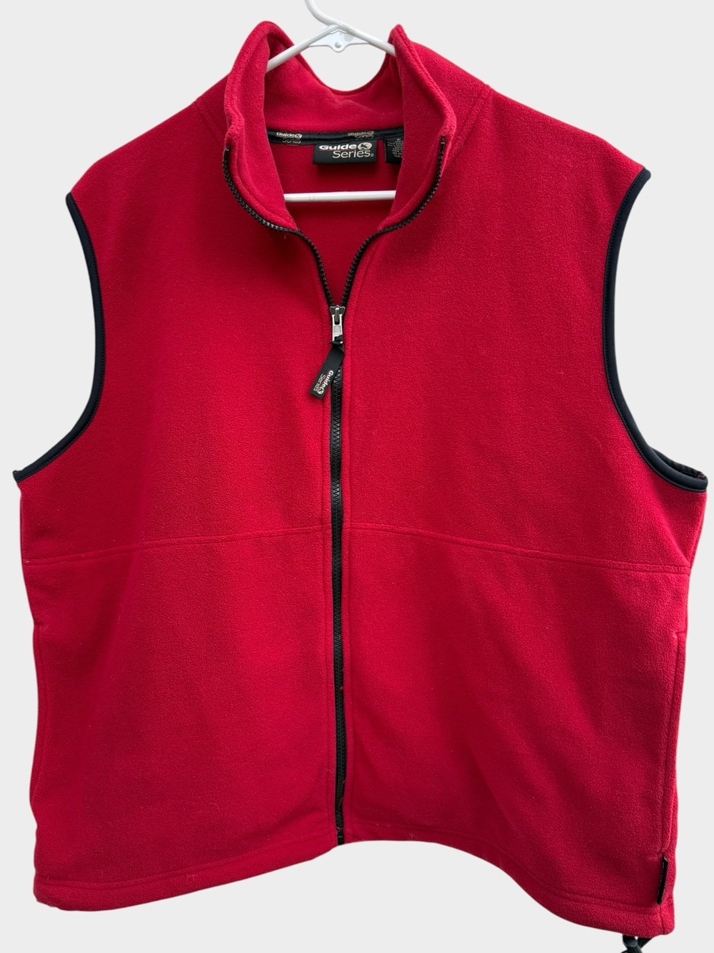 Guide Series Gander Mountain Red Full Zip Fleece Vest Size Large